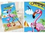 Ręcznik plażowy kąpielowy 75x150 Hello Summer  flamingi Greno